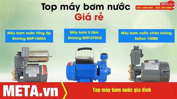 Top máy bơm nước gia đình chính hãng, giá dưới 1 triệu đồng | META.vn